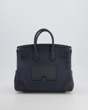 Hermès Cargo Birkin 25cm Bag Toile Goeland Swift in Gris Misty with Palladium Hardware