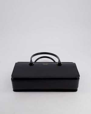 Prada Brushed Leather East-West SS25 Handbag with Gold Hardware