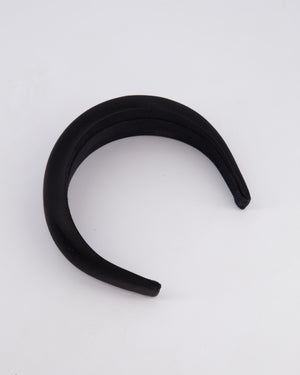 Prada Black Satin Padded Headband
