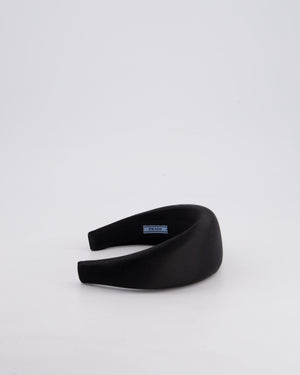 Prada Black Satin Padded Headband