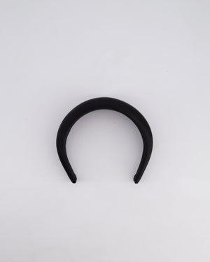 Prada Black Satin Padded Headband