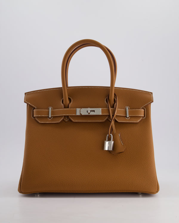 *HOT* Hermès Birkin Bag 30cm Retourne in Gold Togo Leather with Palladium Hardware