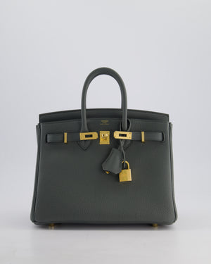 SUPER HOT COLOUR* Hermès Birkin 25 Retourne Bag in Vert Amande
