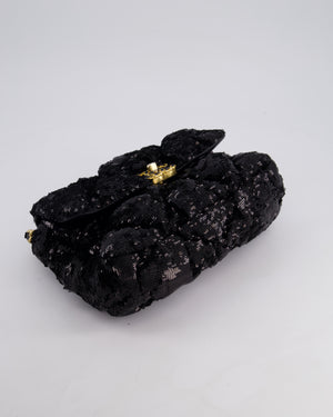 Chanel Black Sequin Medium 19 Bag with Mixed Hardware