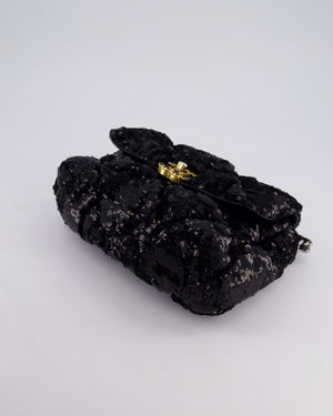 Chanel Black Sequin Medium 19 Bag with Mixed Hardware