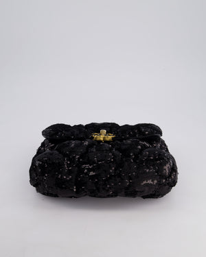 Chanel Black Sequin Medium 19 Bag with Mixed Hardware