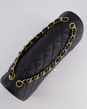 *FIRE PRICE* Chanel Black Jumbo Caviar Classic Double Flap Bag with Gold Hardware