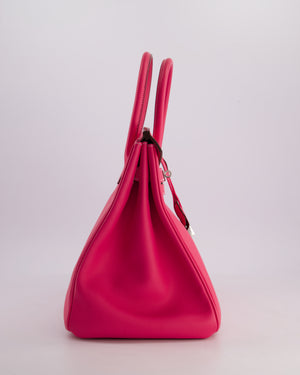 Hermès Candy Birkin 35cm Retourne Bag in Rose Tyrein and Rose Ruby Verso Epsom Leather with Palladium Hardware