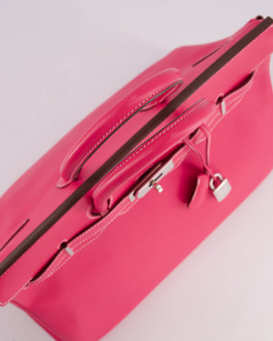 Hermès Candy Birkin 35cm Retourne Bag in Rose Tyrein and Rose Ruby Verso Epsom Leather with Palladium Hardware