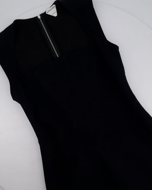 Bottega Veneta Black Sleeveless Mini Dress with Front Corset Detail Size IT 40 (UK 8)