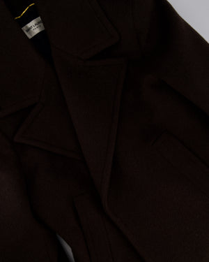 Burberry Black Nylon Trench Coat with Draw Strings Detail Size UK 6