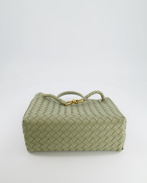Bottega Veneta Medium Andiamo Bag in Travertine Intrecciato Leather with Gold Hardware RRP £4,030