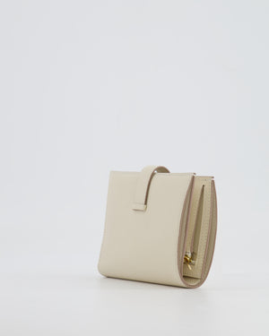 Hermès Bearn Compact Wallet in Craie Epsom Leather with Gold Hardware RRP £2,630