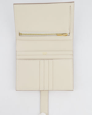 Hermès Bearn Compact Wallet in Craie Epsom Leather with Gold Hardware RRP £2,630