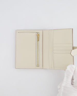 Hermès Bearn Compact Wallet in Craie Epsom Leather with Gold Hardware RRP £2,630