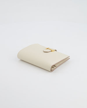 Hermès Bearn Compact Wallet in Craie Epsom Leather with Gold Hardware RRP £2,630
