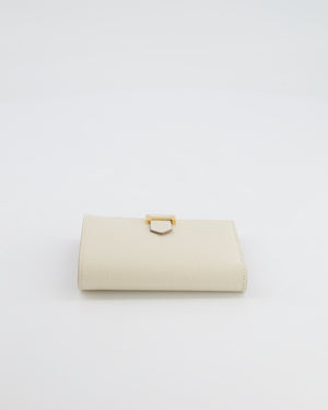 Hermès Bearn Compact Wallet in Craie Epsom Leather with Gold Hardware RRP £2,630