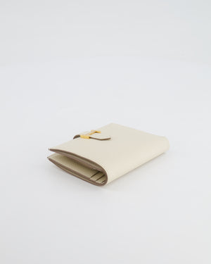 Hermès Bearn Compact Wallet in Craie Epsom Leather with Gold Hardware RRP £2,630