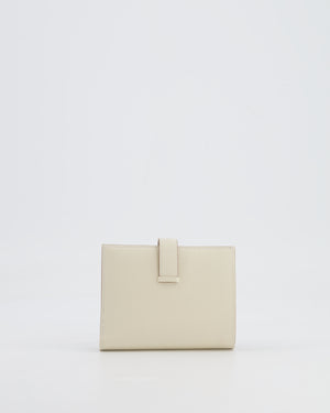 Hermès Bearn Compact Wallet in Craie Epsom Leather with Gold Hardware RRP £2,630