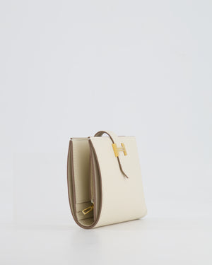 Hermès Bearn Compact Wallet in Craie Epsom Leather with Gold Hardware RRP £2,630