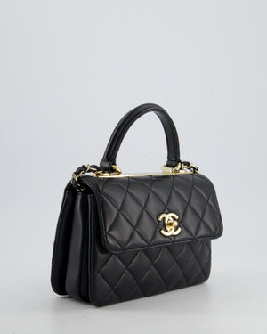Chanel Trendy Black CC Flap Bag in Quilted Lambskin Leather with Gold Hardware