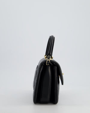 Chanel Trendy Black CC Flap Bag in Quilted Lambskin Leather with Gold Hardware