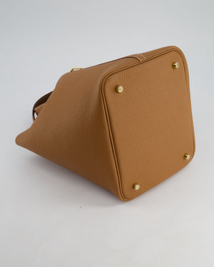 *RARE* Hermès Picotin Lock Bag 22cm in Gold Clemence Leather with Gold Hardware
