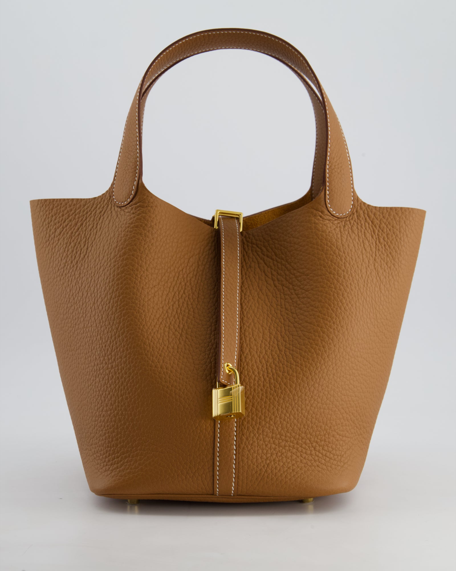 RARE* Hermès Picotin Lock Bag 22cm in Gold Clemence Leather