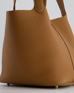 *RARE* Hermès Picotin Lock Bag 22cm in Gold Clemence Leather with Gold Hardware