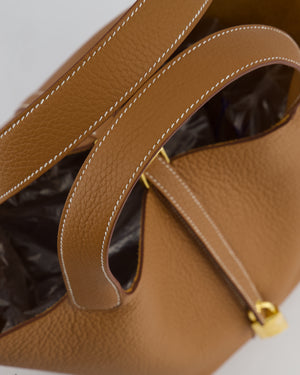 *RARE* Hermès Picotin Lock Bag 22cm in Gold Clemence Leather with Gold Hardware