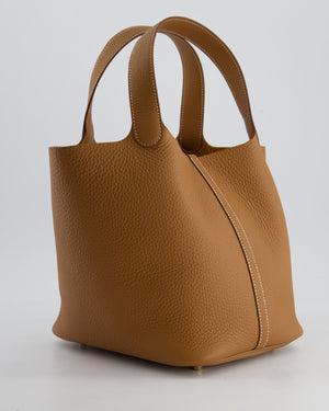 *RARE* Hermès Picotin Lock Bag 22cm in Gold Clemence Leather with Gold Hardware