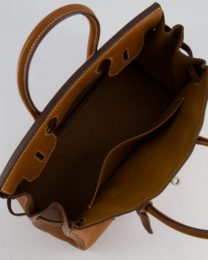 Hermès Birkin 30cm Retourne Bag in Fauve Barenia Faubourg Leather with Palladium Hardware