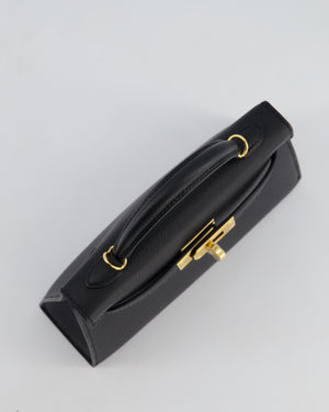 *HOT* Hermès Mini Kelly II 20cm Bag In Noir Epsom Leather with Gold Hardware