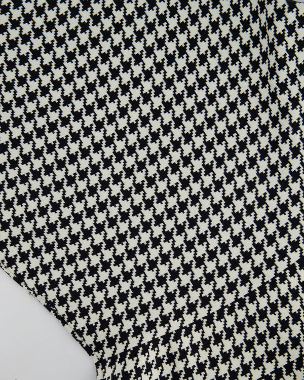 Chrisitan Dior Black Houndstooth Sleeveless Midi Dress Size FR 38 (UK 10)