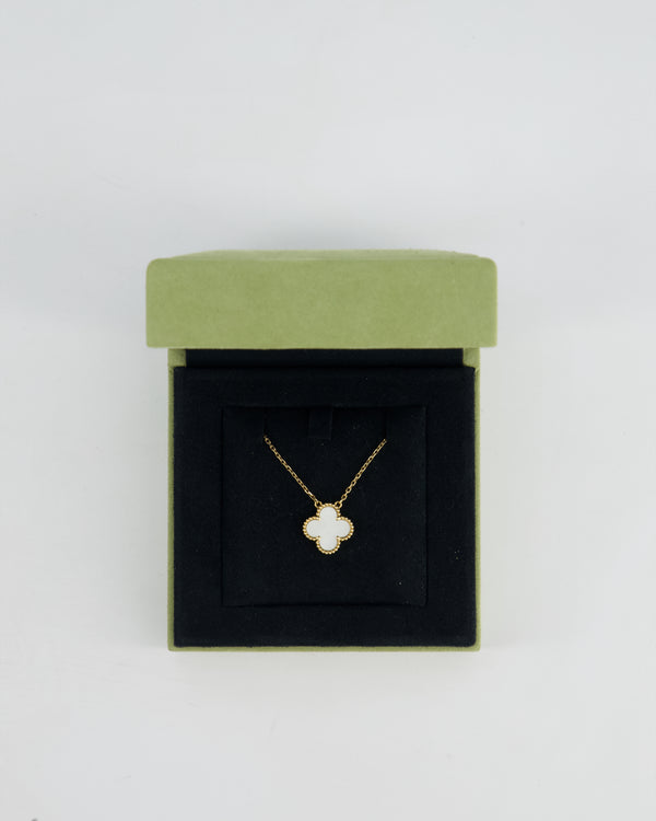 Van Cleef & Arpels Vintage Alhambra Pendant in 18K Yellow Gold & Mother of Pearl Stone RRP £2,720
