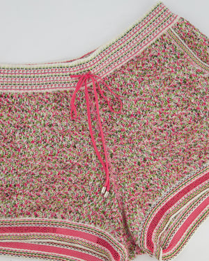 Chanel Pink Crochet Knitted Shorts with Pocket Detail Size FR 34 (UK 6)