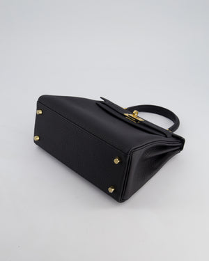 *HOLY GRAIL* Hermès Kelly Bag 25cm Retourne in Noir Togo Leather with Gold Hardware