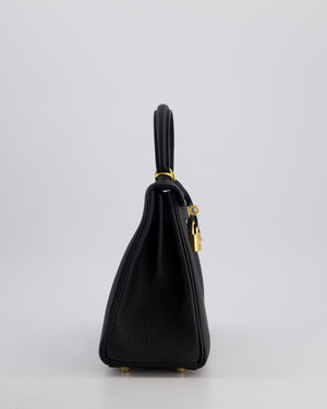 *HOLY GRAIL* Hermès Kelly Bag 25cm Retourne in Noir Togo Leather with Gold Hardware