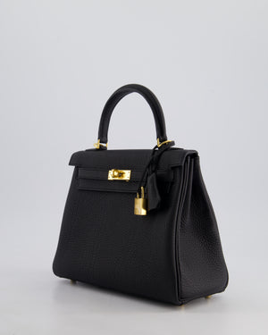 *HOLY GRAIL* Hermès Kelly Bag 25cm Retourne in Noir Togo Leather with Gold Hardware