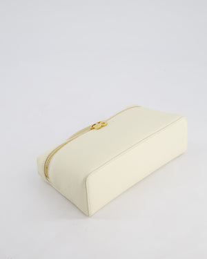 Loro Piana Cream Calf Leather L19 Extra Pocket Pouch Bag with Gold Hardware