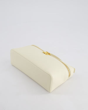 Loro Piana Cream Calf Leather L19 Extra Pocket Pouch Bag with Gold Hardware