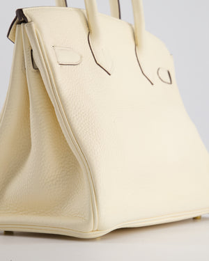 Hermès Birkin Retourne Bag 30cm in Nata Clemence Leather with Gold Hardware