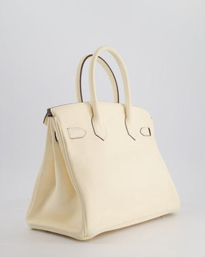Hermès Birkin Retourne Bag 30cm in Nata Clemence Leather with Gold Hardware