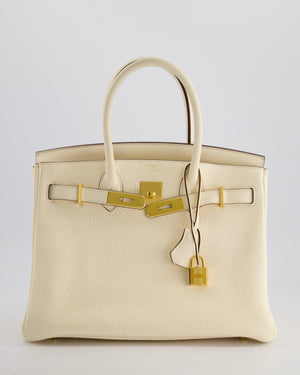 Hermès Birkin Retourne Bag 30cm in Nata Clemence Leather with Gold Hardware