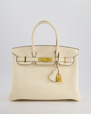 Hermès Birkin Retourne Bag 30cm in Nata Clemence Leather with Gold Hardware