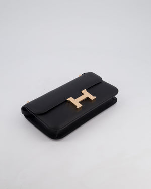 *NEW RELEASE* Hermès Constance 1-Elan Miroir Bag in Noir Epsom Leather with Rose Gold Hardware