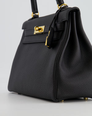 Hermès Kelly 28cm Retourne Bag in Black Togo Leather with Gold Hardware