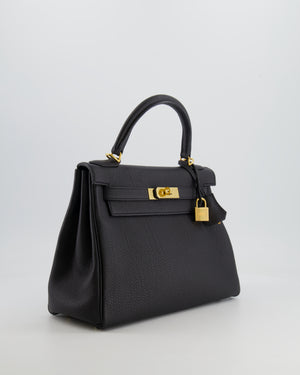 Hermès Kelly 28cm Retourne Bag in Black Togo Leather with Gold Hardware
