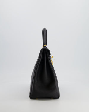 Hermès Kelly 28cm Retourne Bag in Black Togo Leather with Gold Hardware