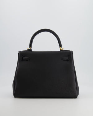 Hermès Kelly 28cm Retourne Bag in Black Togo Leather with Gold Hardware